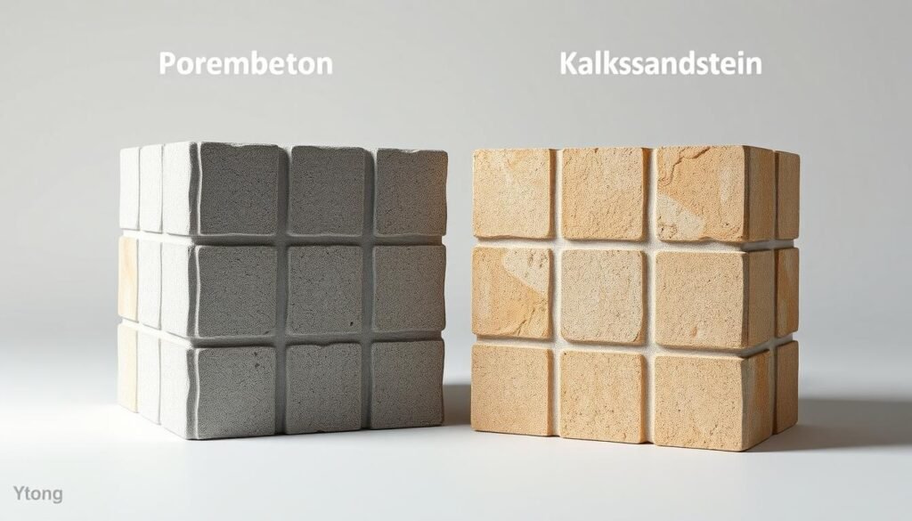 Porenbeton und Kalksandstein im Vergleich