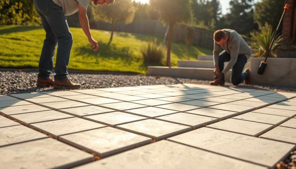 Professionelle Verlegung von Terrassenplatten