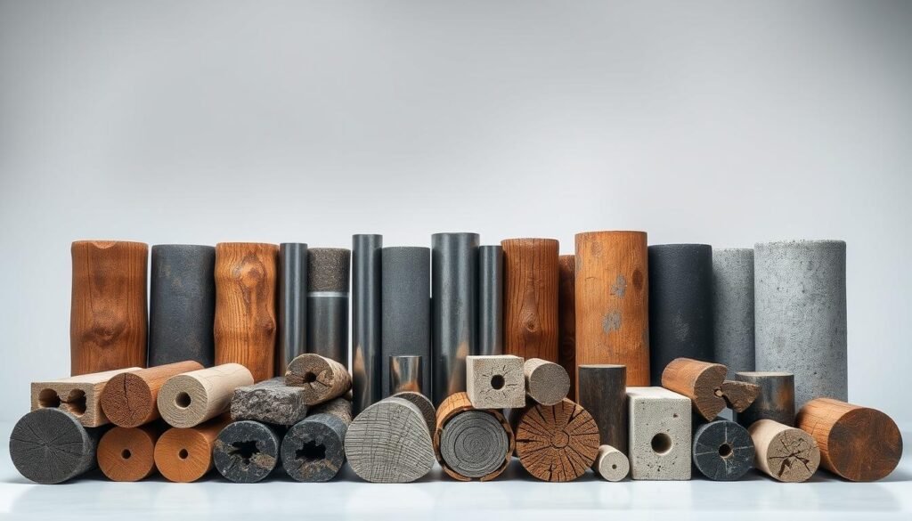 Zaunpfosten Materialvergleich