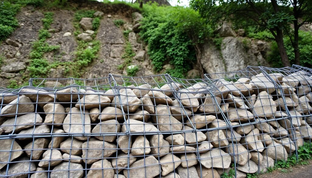 Gabionen für Hangsicherung