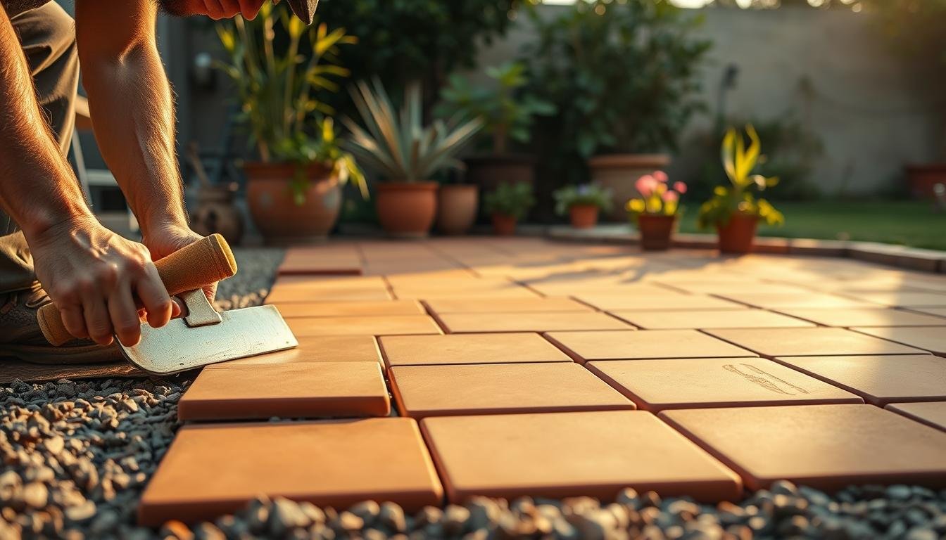 terrassenplatten verlegen