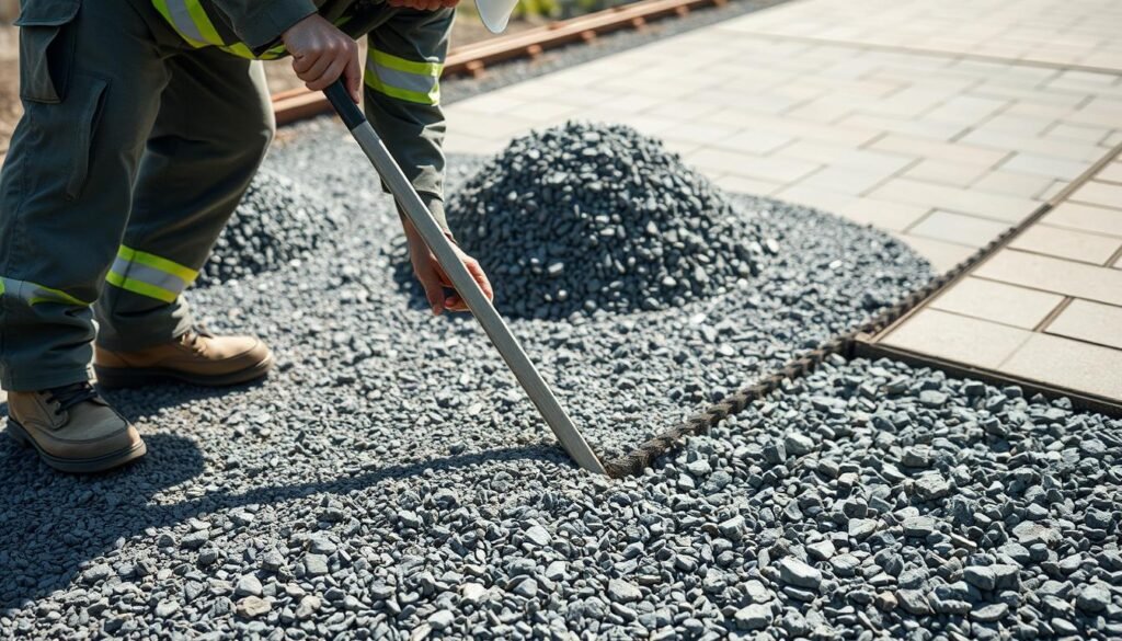 Splittbett Höhenjustierung Splittbett Höhenjustierung